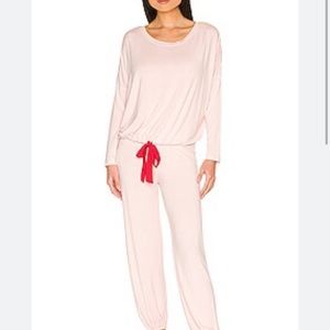Eberjey Blush Pink & Red Gisele Pajama Set NWT